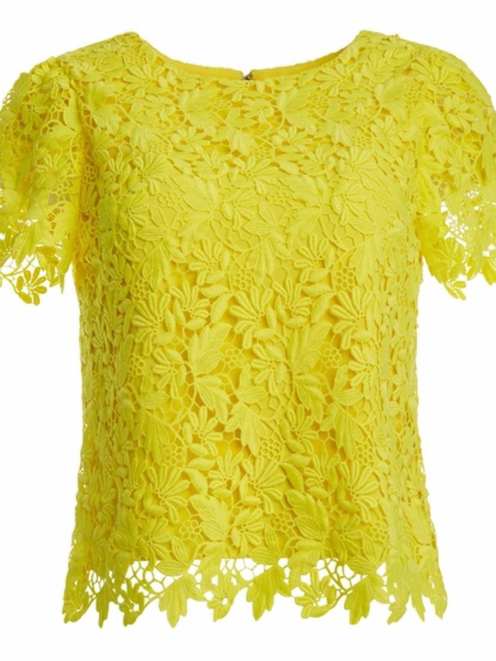 Alice + Olivia Franca Flutter Sleeve Lace Top